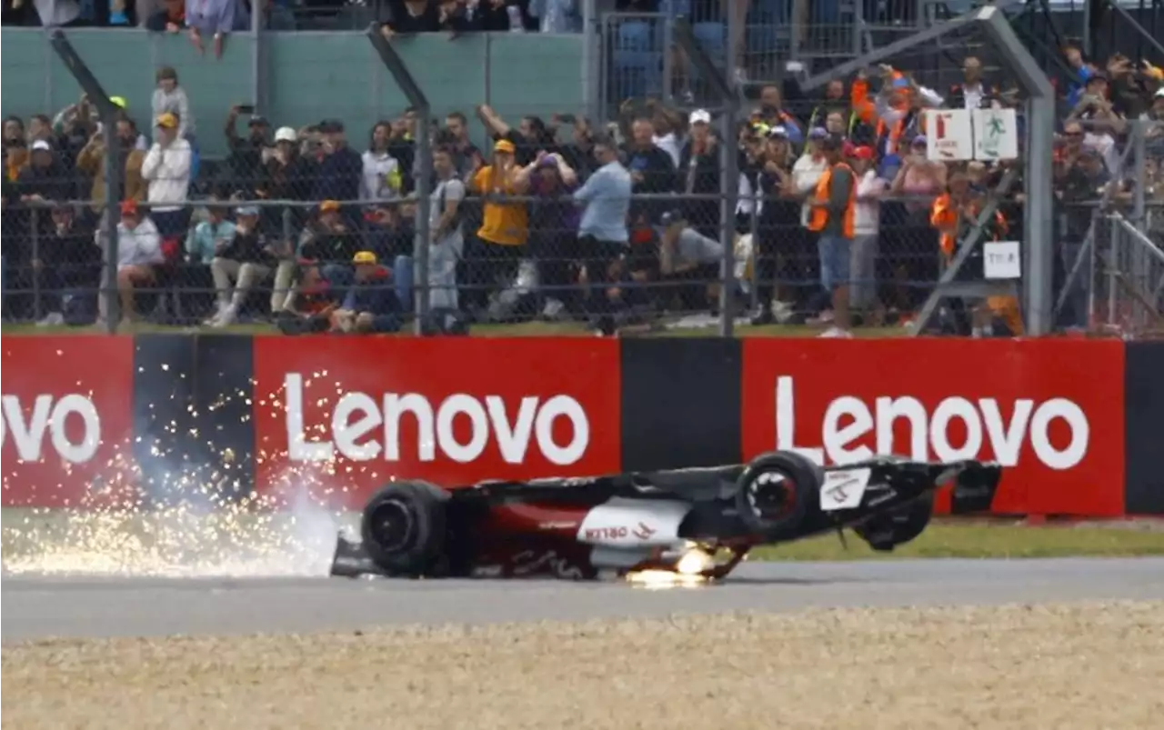 British Grand Prix halted after huge Zhou crash