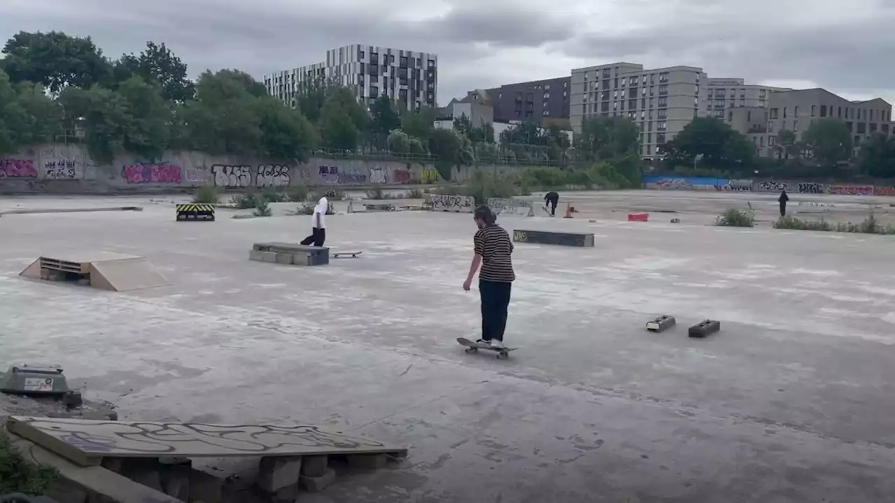 Skaters create slice of paradise on wasteland as 'there's no other place to go'