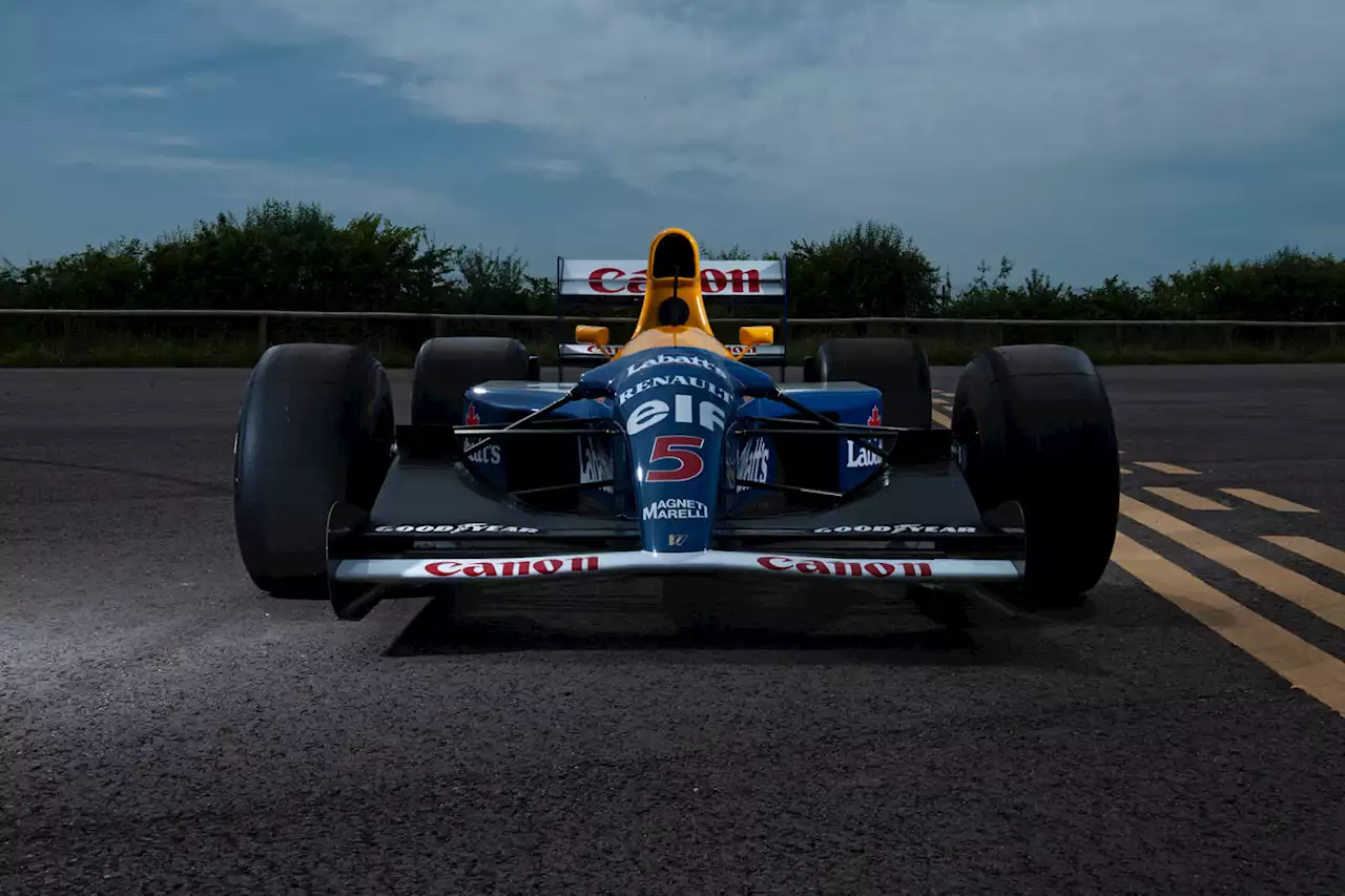 Vettel turns Mansell’s FW14B eco-friendly