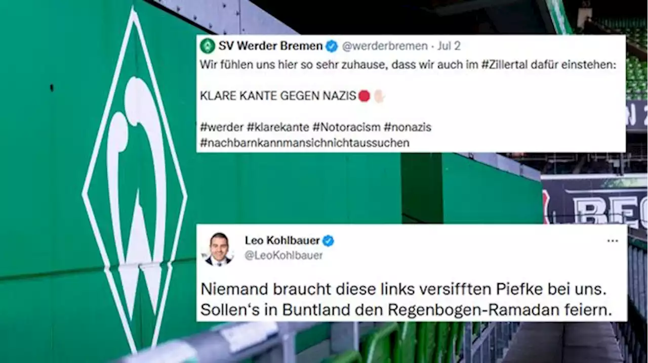 International - Fußball-Stars auf Social Media: 'Klare Kante gegen Nazis' - Werder Bremen mit Statement gegenüber FPÖ