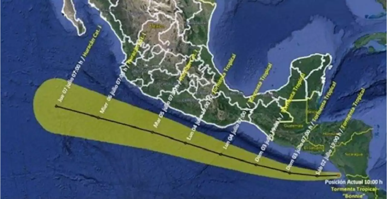 Tormenta tropical Bonnie avanza hacia México; otro ciclón se forma en el Atlántico