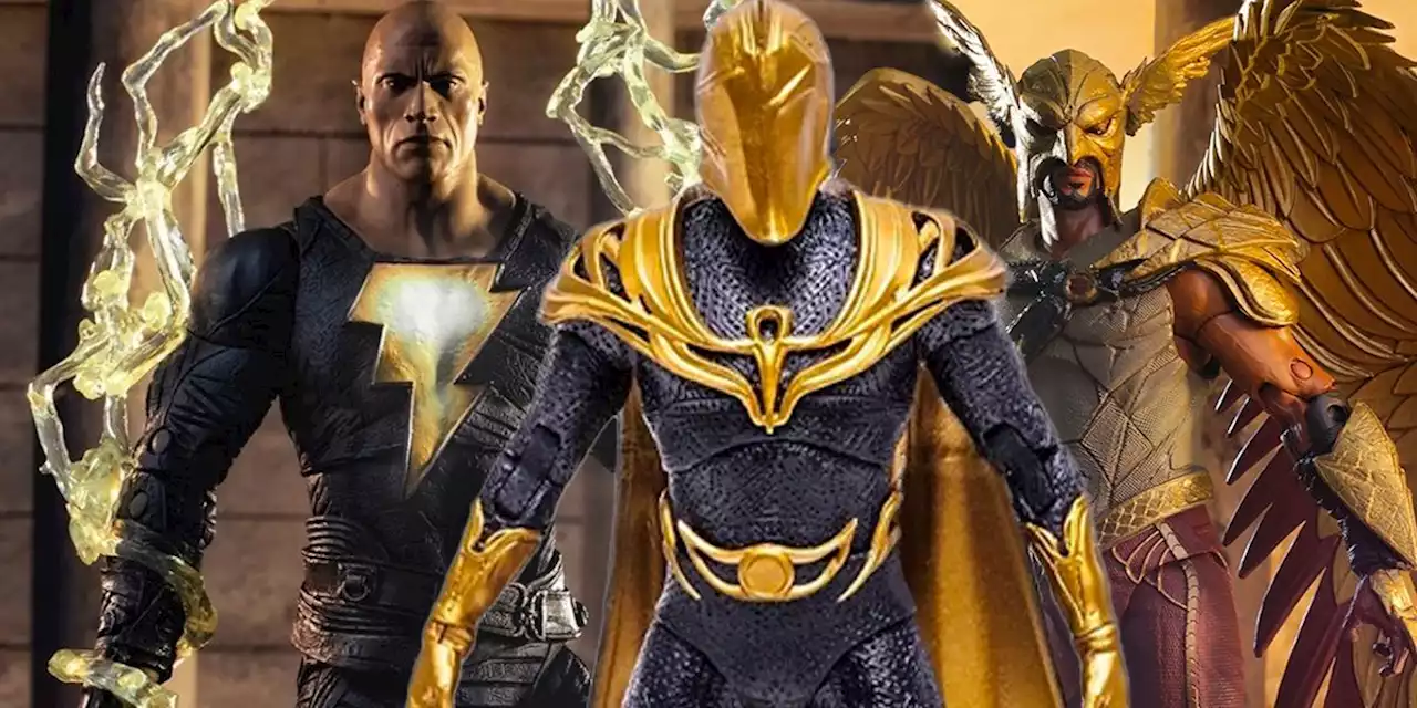 Black Adam: Dwayne Johnson Reacts to Detailed Hawkman & Dr. Fate Toys