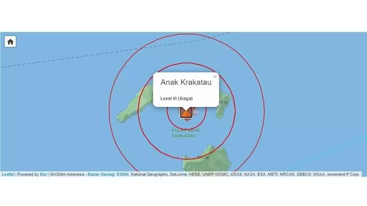 Gunung Anak Krakatau Siaga III, Warga Dilarang Dekati Radius 5 Kilometer - Tribunnews.com