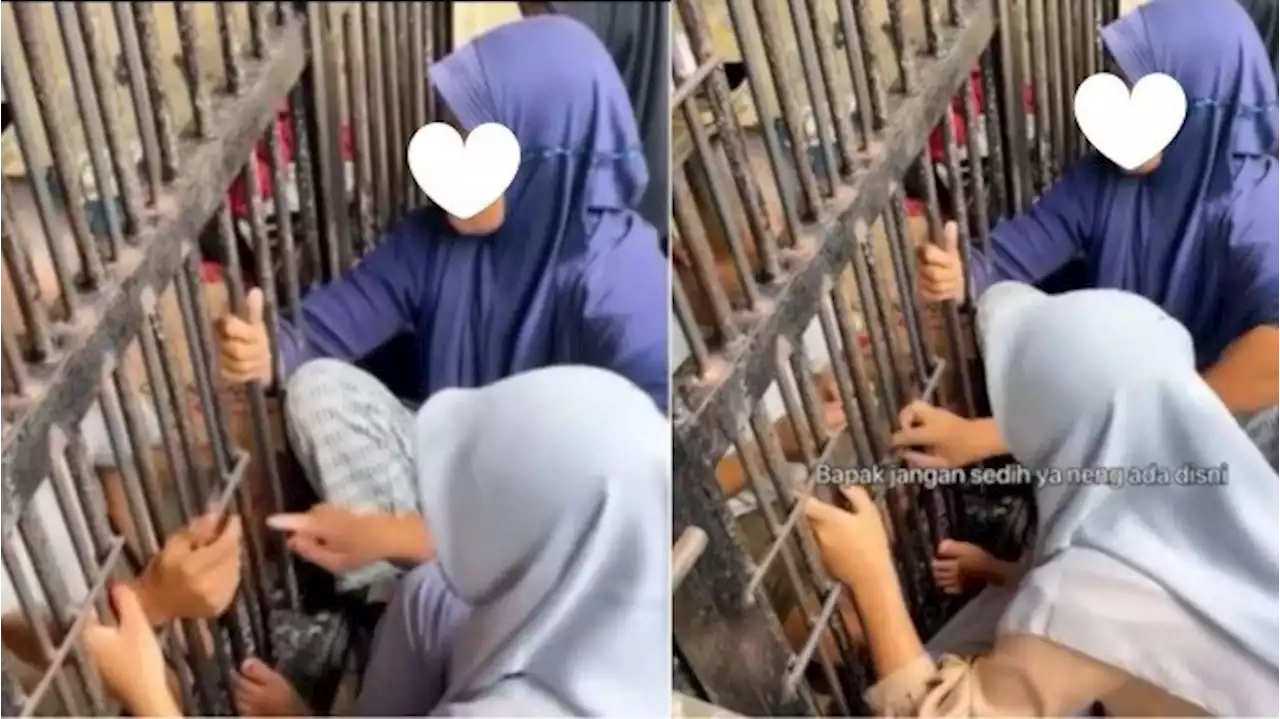 Momen Haru Anak Perempuan Menjenguk Ayahnya di Sel Penjara