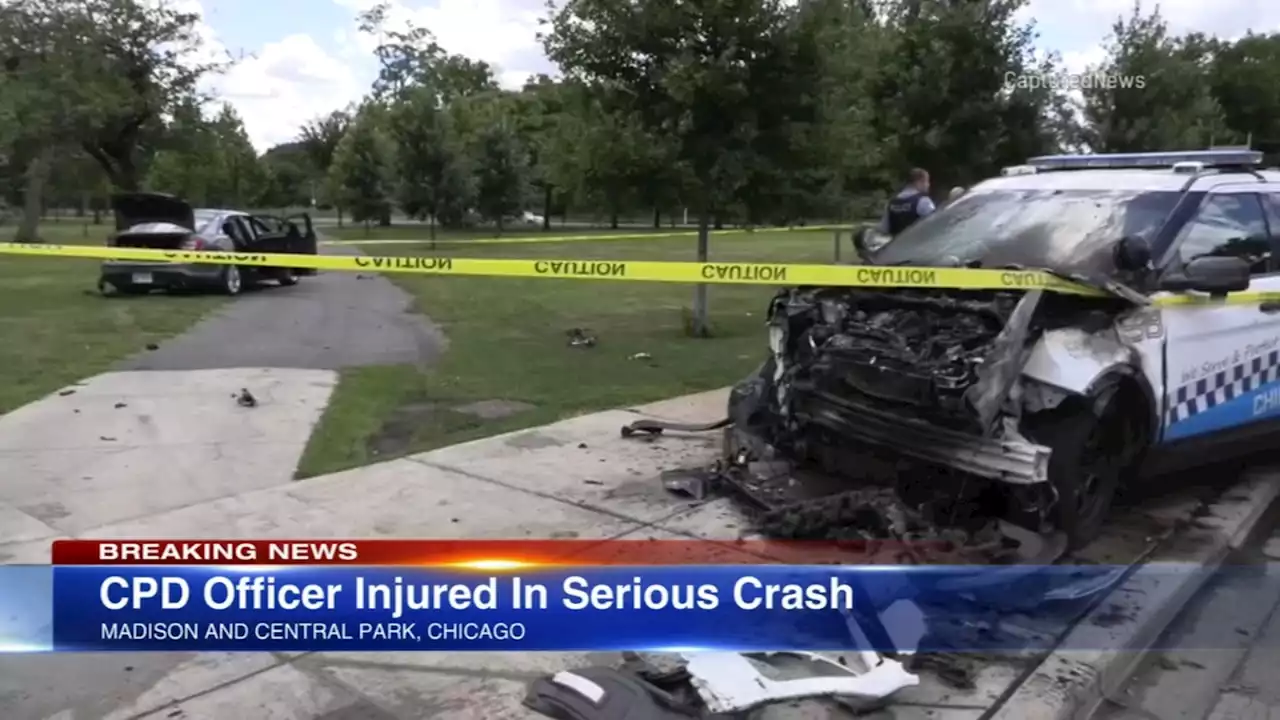 Chicago police officer seriously injured in East Garfield Park crash