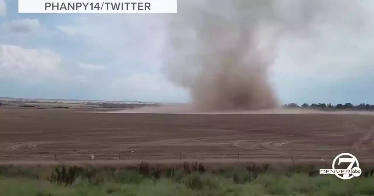 Watch this landspout that briefly touched down near Buckley Space Force Base