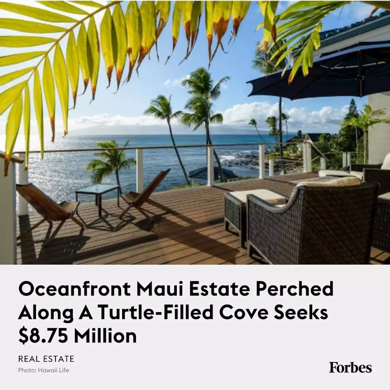 Oceanfront Maui Estate Perched Along A Turtle-Filled Cove Seeks $8.75 Million