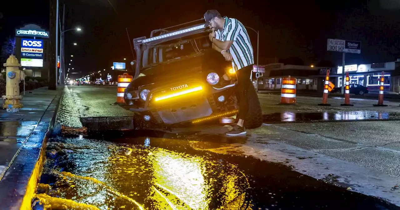 Flash flood hits Las Vegas strip, sending water pouring into casinos