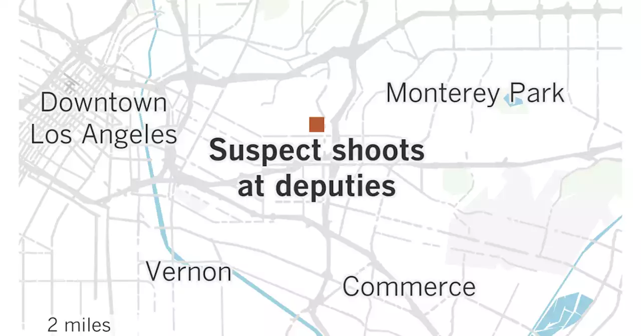 One person detained after sheriff's deputies are shot at in East L.A.