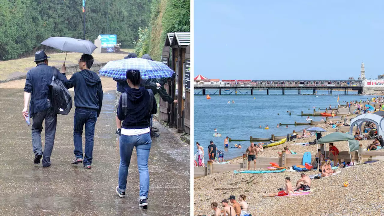 Brits face 'muggy' tropical weather as 29C heat and torrential rain hit UK