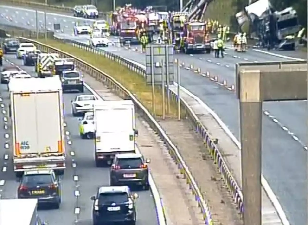 All lanes reopened on M6 and M55 22 hours after lorry burst into flames