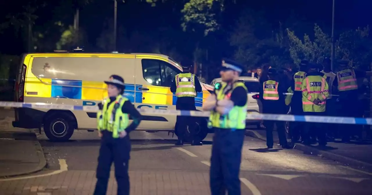 Huge cordon in place with major police presence after shooting in Manchester