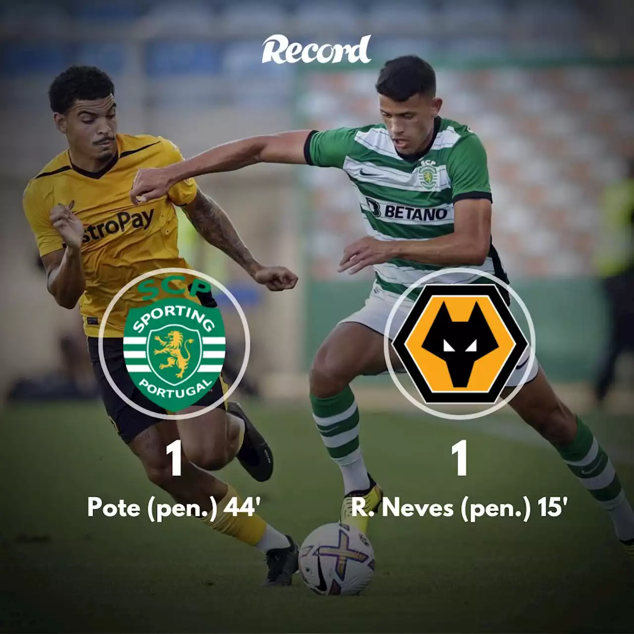 Sporting empata com o Wolves no fecho da pré-época