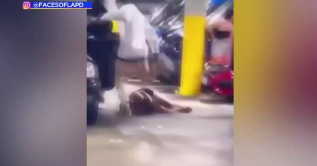 Captured on video: Woman violently attacked in a Hollywood parking garage