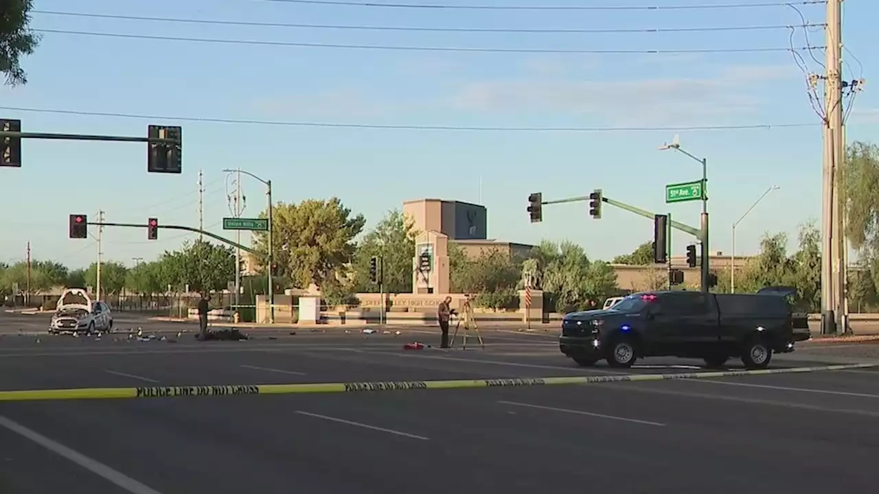 Car crashes into motorcyclists in north Phoenix, killing 1 and injuring 2 others