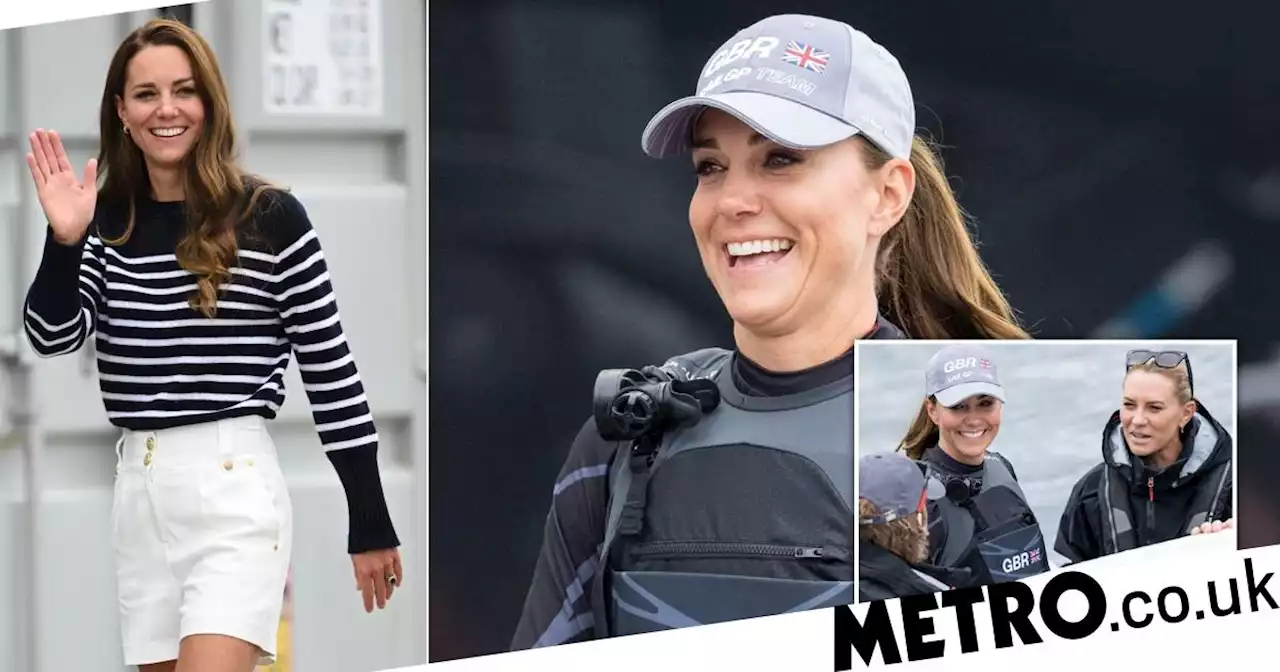 Kate inspires GB sailors to win catamaran race in her wetsuit