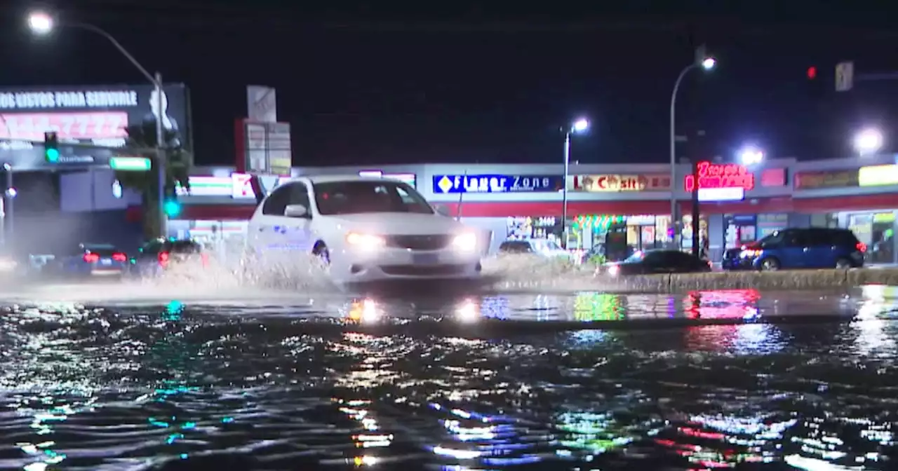 Monsoonal rains flood streets and casinos in Las Vegas