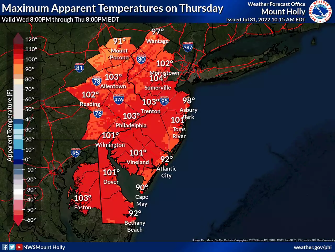 N.J. weather: Severe heat expected again as temperatures could hit 100 degrees in upcoming week