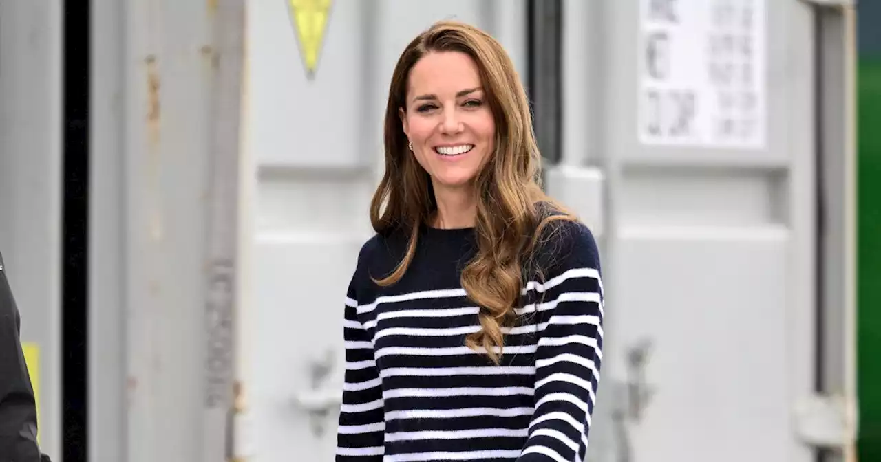 Kate Middleton beams in stripes and white shorts at Sail Grand Prix competition