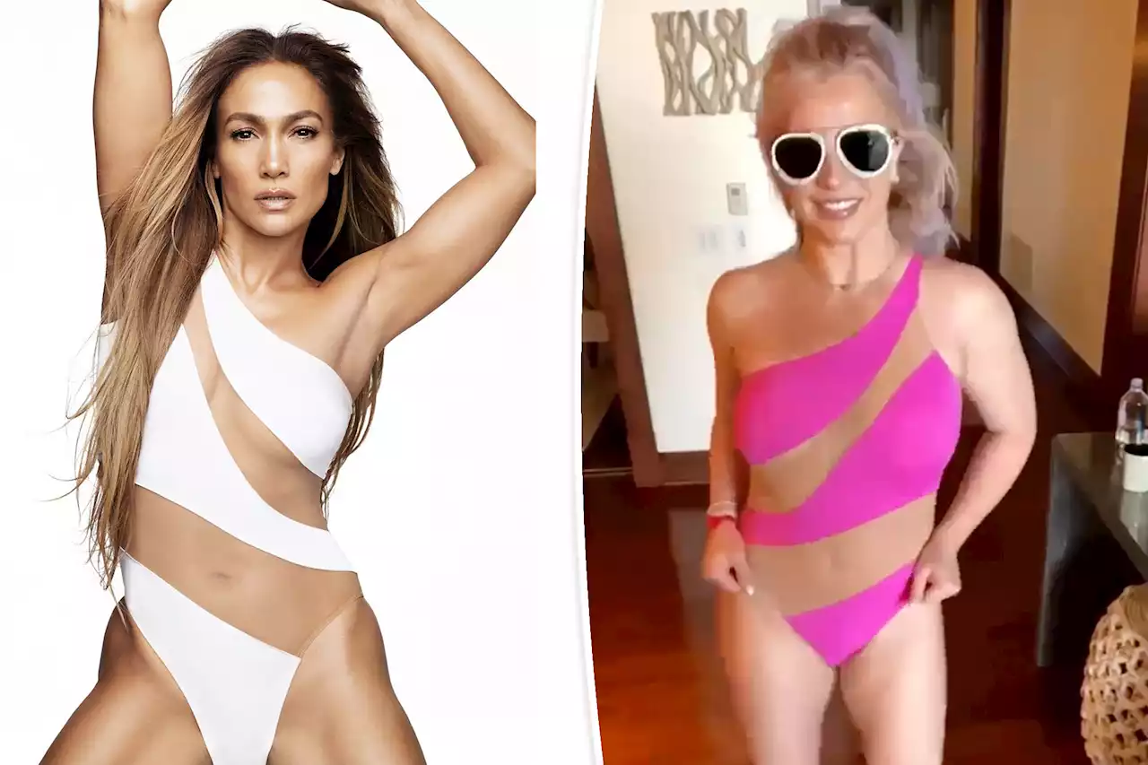 Jennifer Lopez and Britney Spears sizzle in same semi-sheer swimsuit