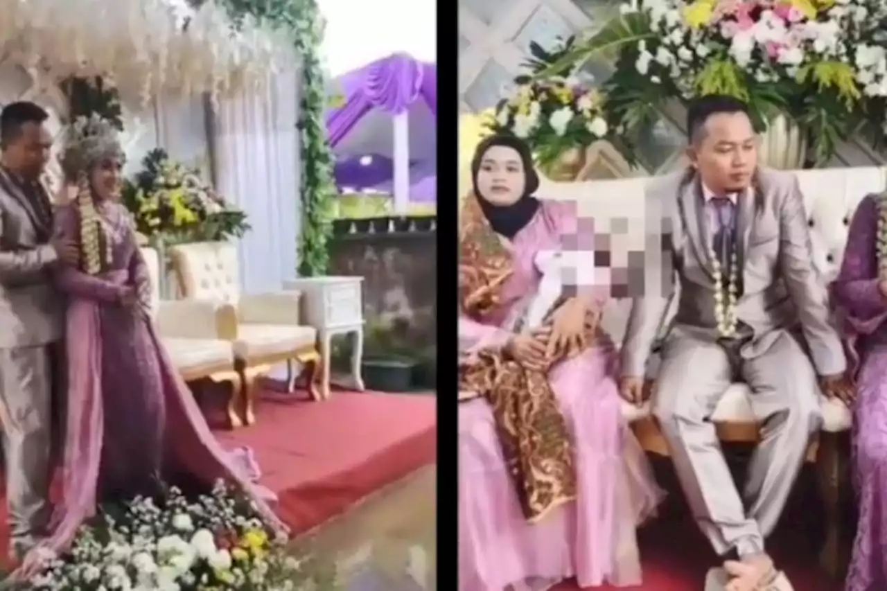 Viral Istri Pertama Dampingi Suami Nikah Lagi, Ikut Duduk di Kursi Pelaminan Sambil Gendong Anak - Pikiran-Rakyat.com