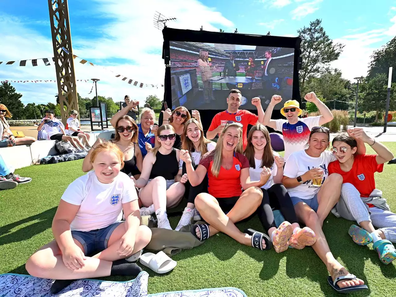 Pride of Southwater patriots roar on England's Lionesses to victory