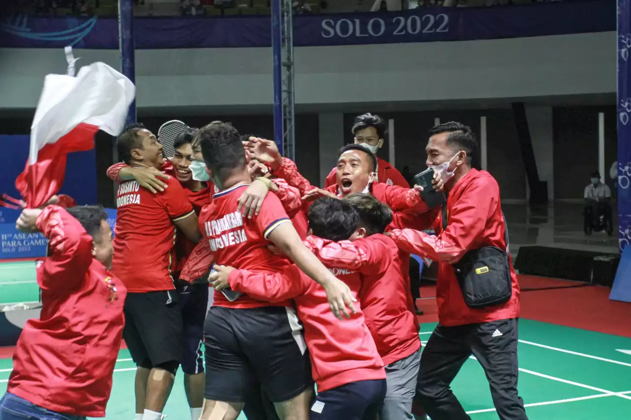 FOTO: Hary Susanto dan Hafizh Briliansyah Sumbang Emas Pertama Bagi Indonesia di APG 2022