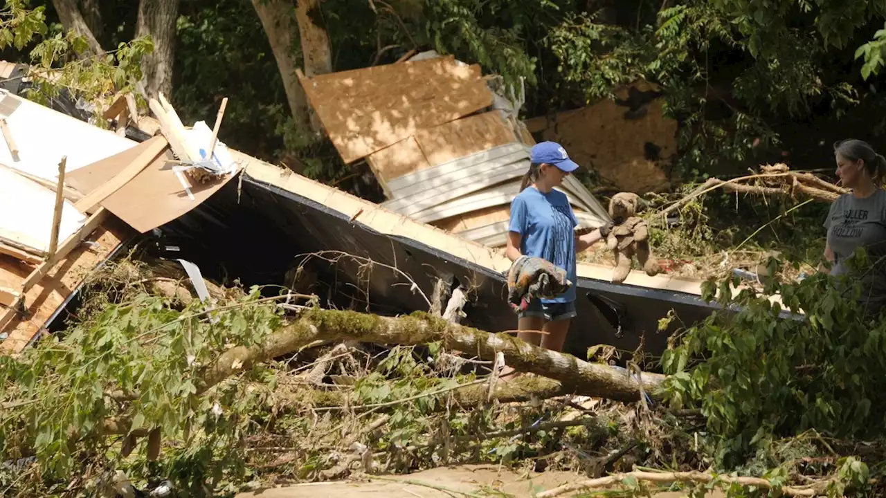 In the small city of Hazard, the debris of destroyed homes shows just how powerful flash floods were