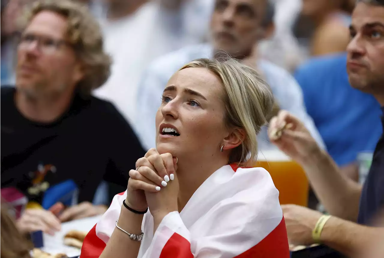 England fans face nervous wait as Germany draw level in Euro final