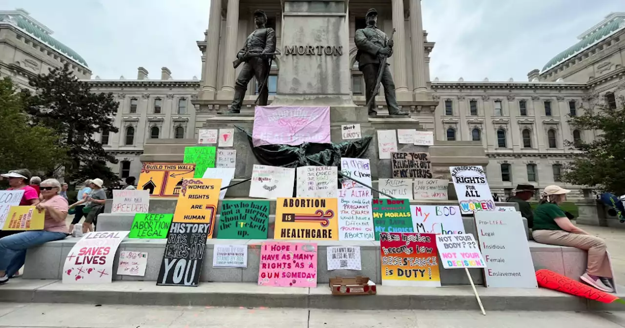 GALLERY: Protesters, politicians at statehouse for first day of Indiana's special session 2022