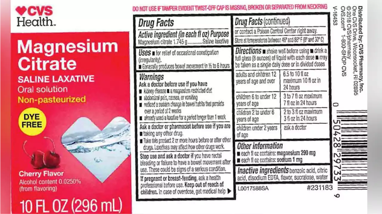 FDA: Select laxatives sold at major retailers recalled due to contamination concerns