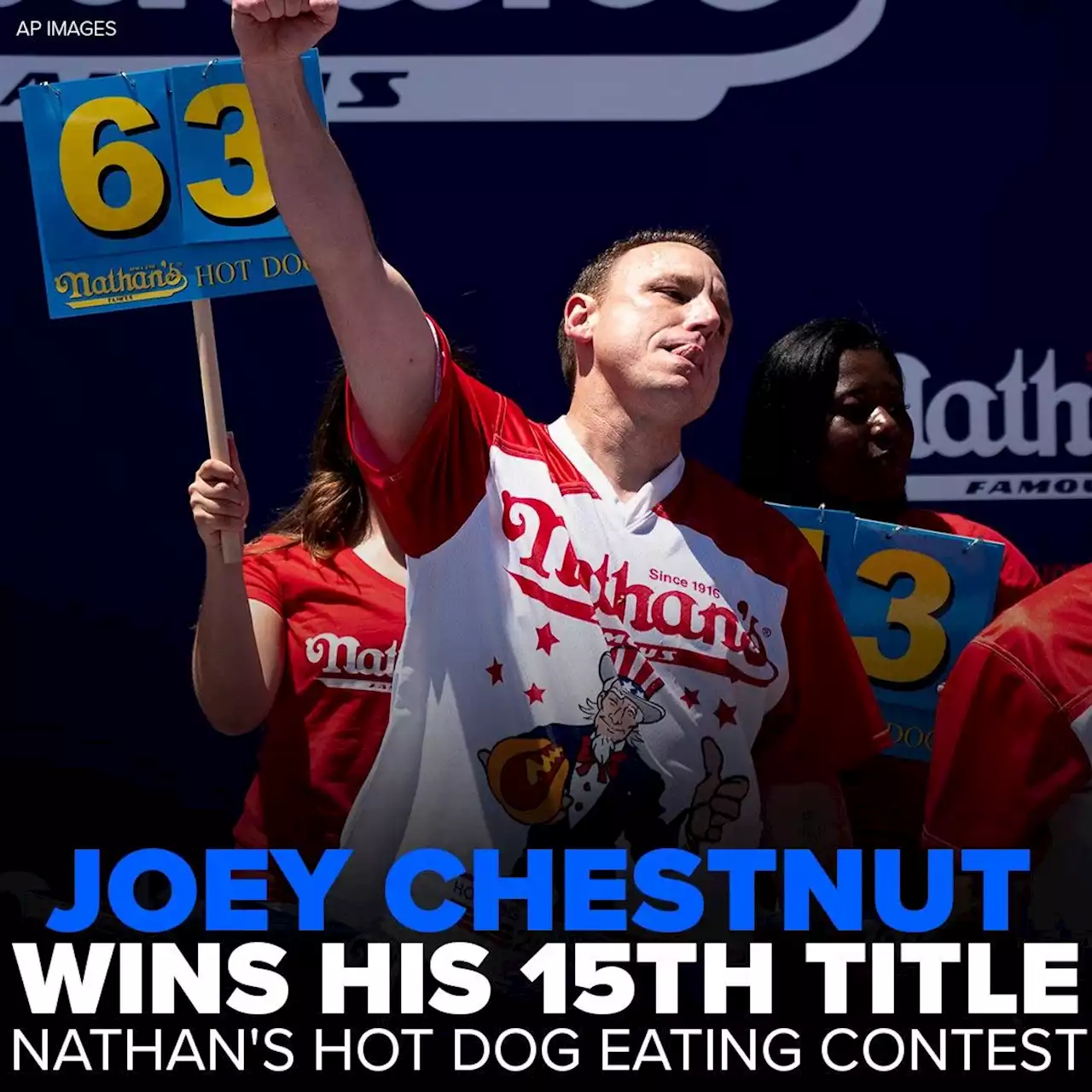 Joey Chestnut, Miki Sudo claim victory in Nathan's Hot Dog Eating Contest