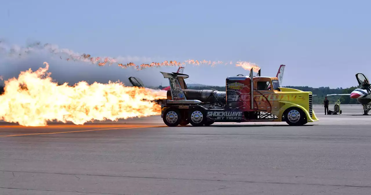 Driver of jet-propelled truck killed in high-speed crash at air show in Michigan