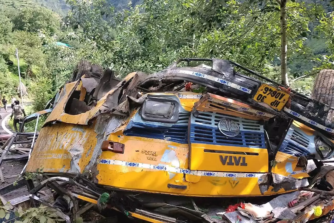 Passenger bus falls into deep gorge in northern India, killing at least 16 people