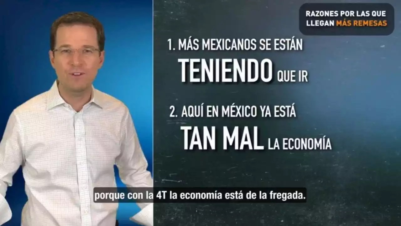 'Con la 4T la economía está de la fregada', advierte Ricardo Anaya a AMLO por presumir remesas