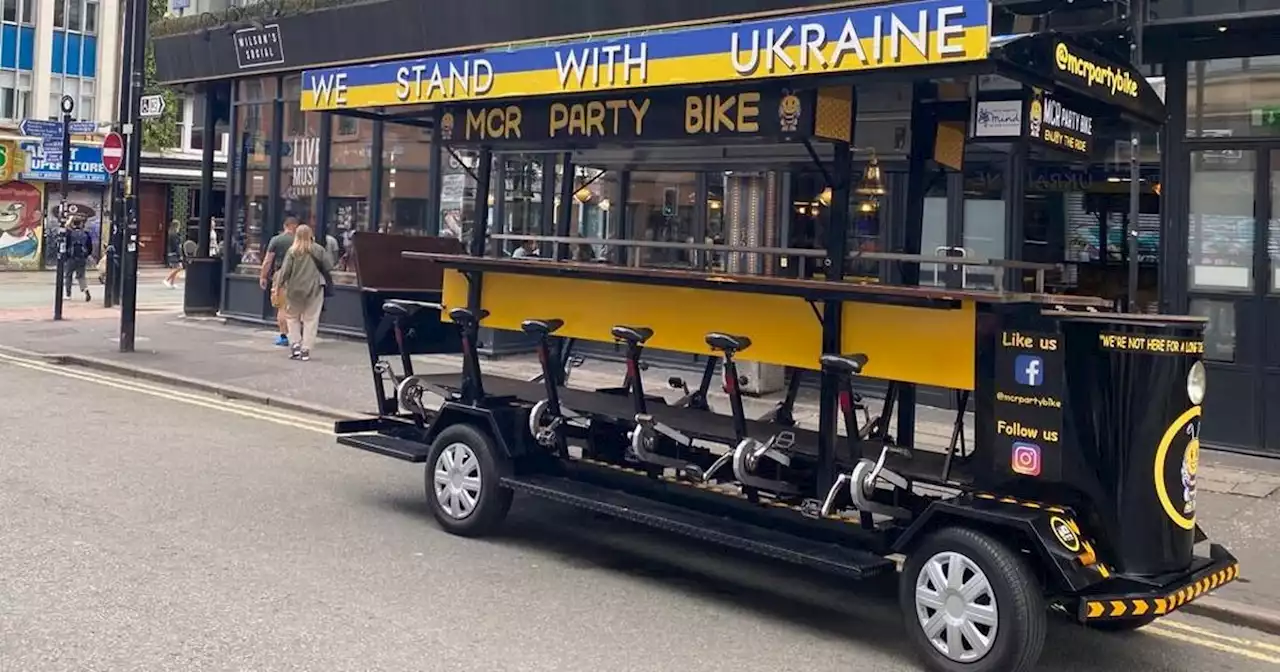 There's a Manchester party bike where you drink as you pedal round the city