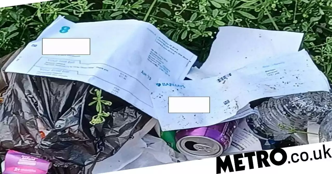 Flytipper traced after leaving bank statement and phone bill in trash