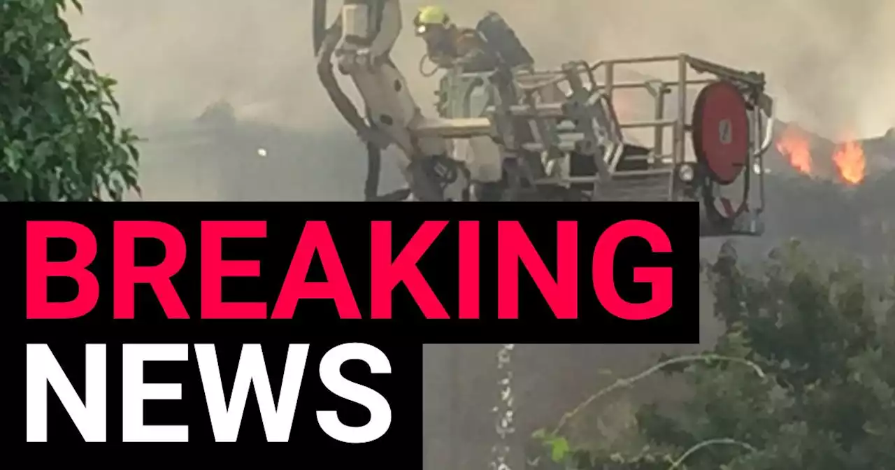 Inferno breaks out at flat block after 'huge explosion'