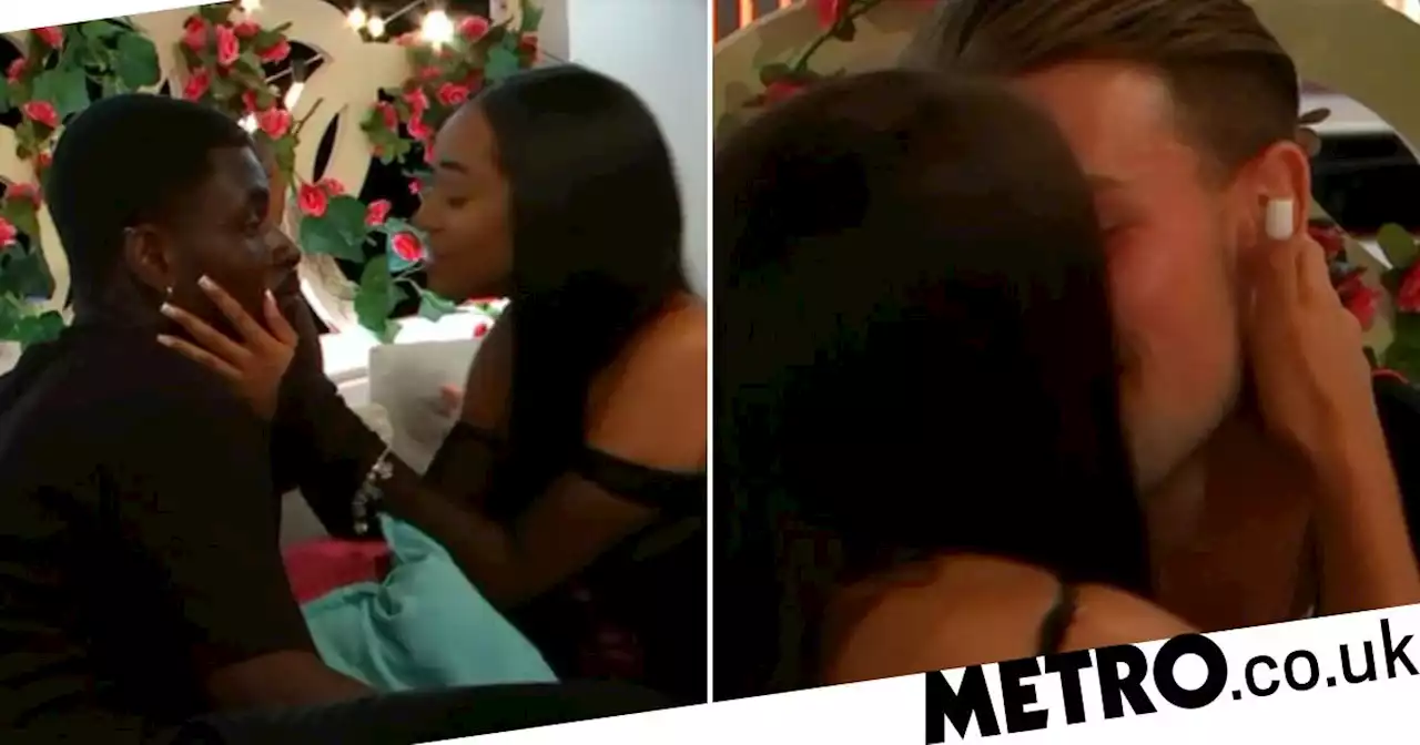 Love Island's Dami Hope gives into temptation by sharing a kiss with bombshell