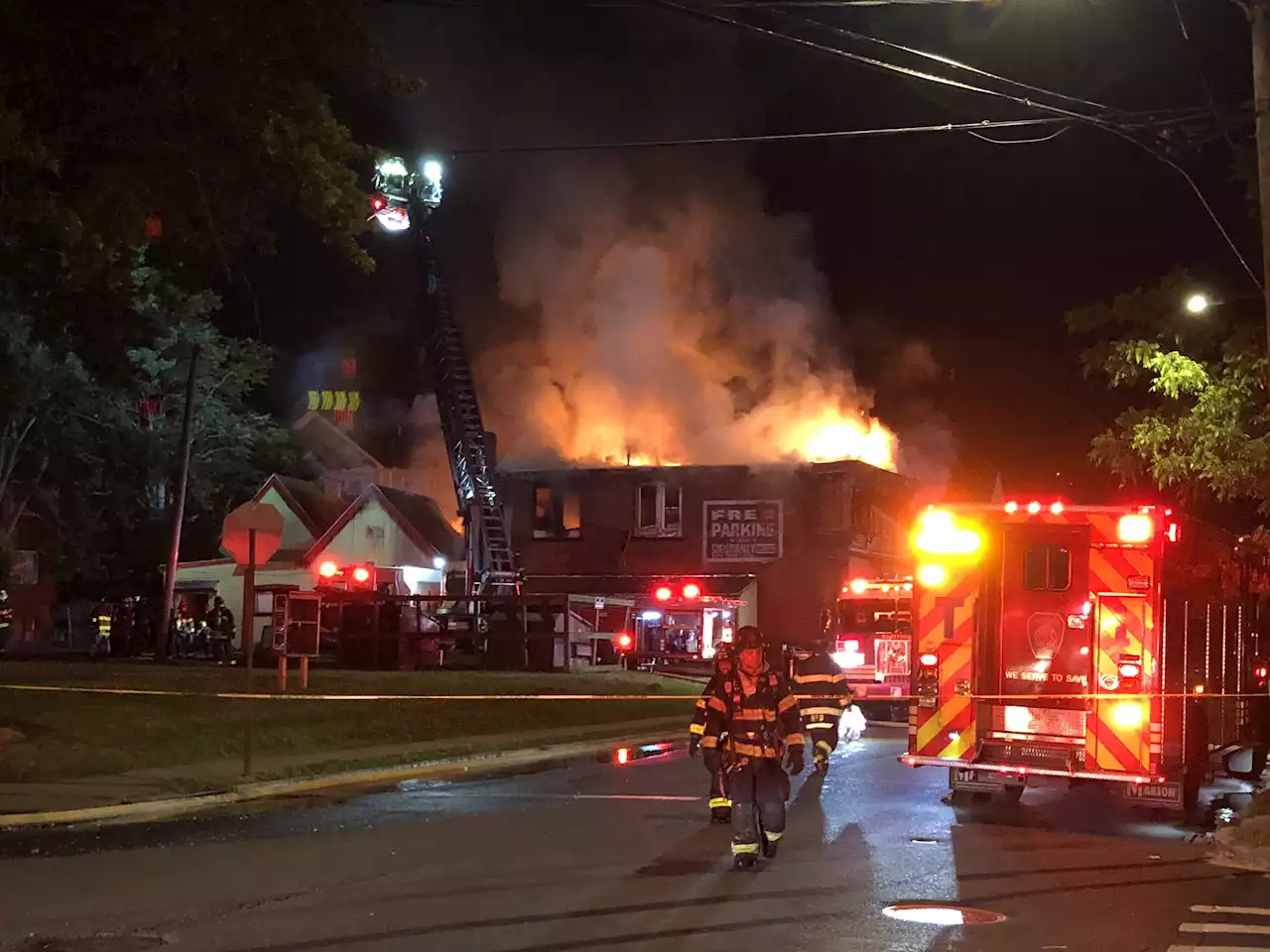 2 Firefighters Injured Battling Grocery Store Fire in Hartford, Conn.