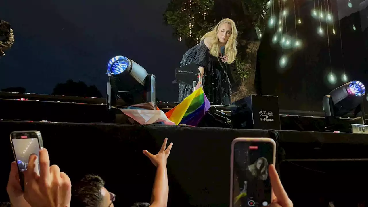 'Adele borrowed our Pride flag then serenaded us at her BST Hyde Park gig'