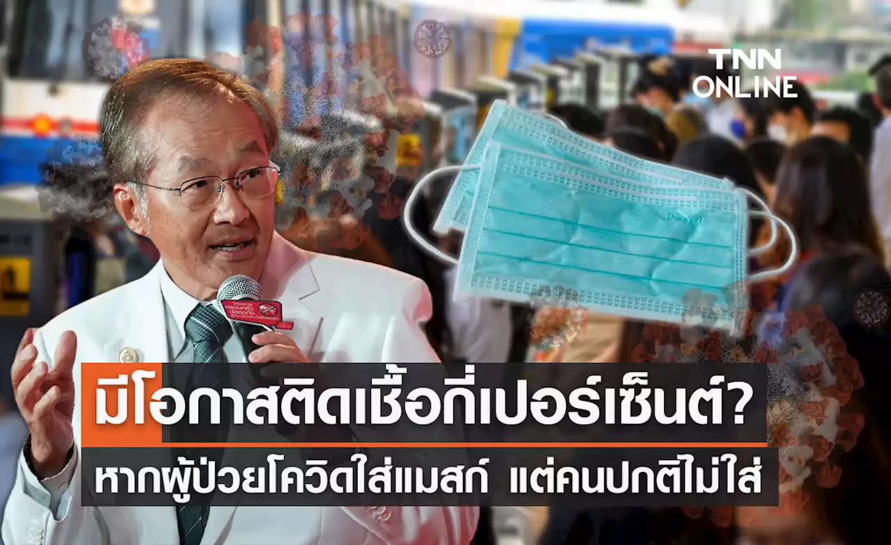 'หน้ากากอนามัย' ผู้ป่วยโควิดใส่แมสก์ คนปกติไม่ใส่ มีโอกาสติดเชื้อกี่เปอร์เซ็นต์?