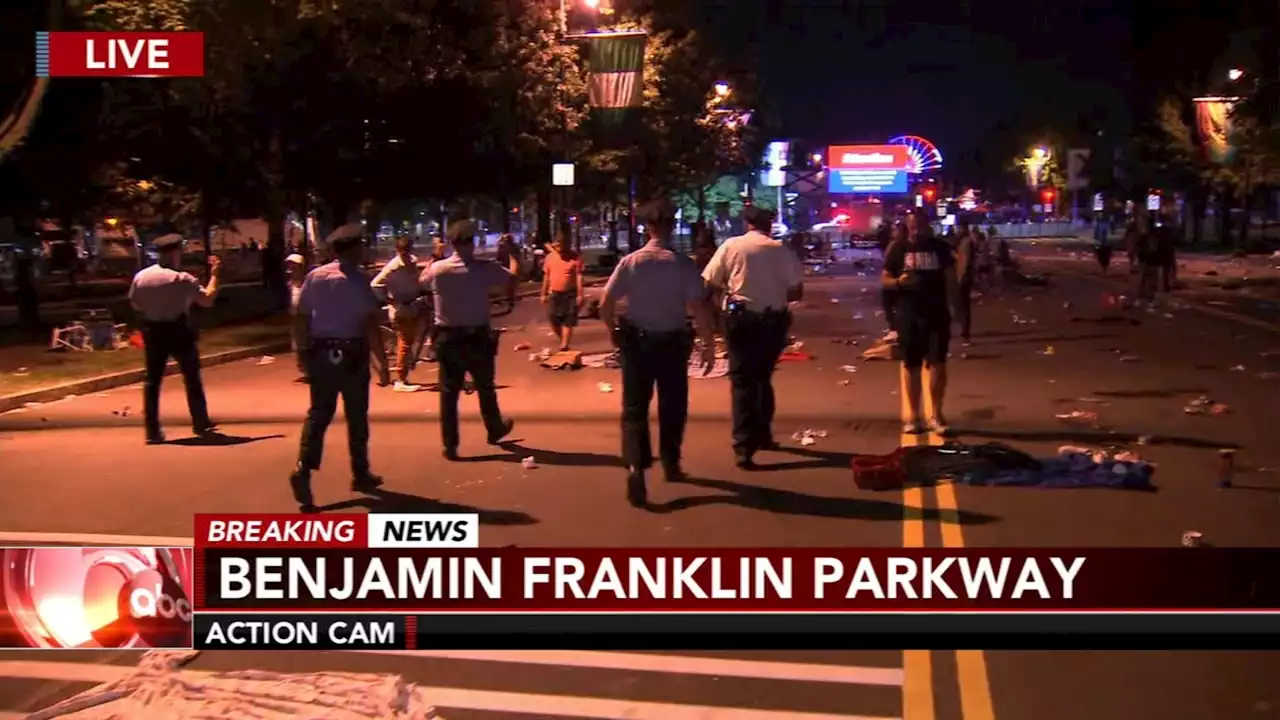 2 police officers shot during July 4th festivities along the Ben Franklin Parkway in Philadelphia