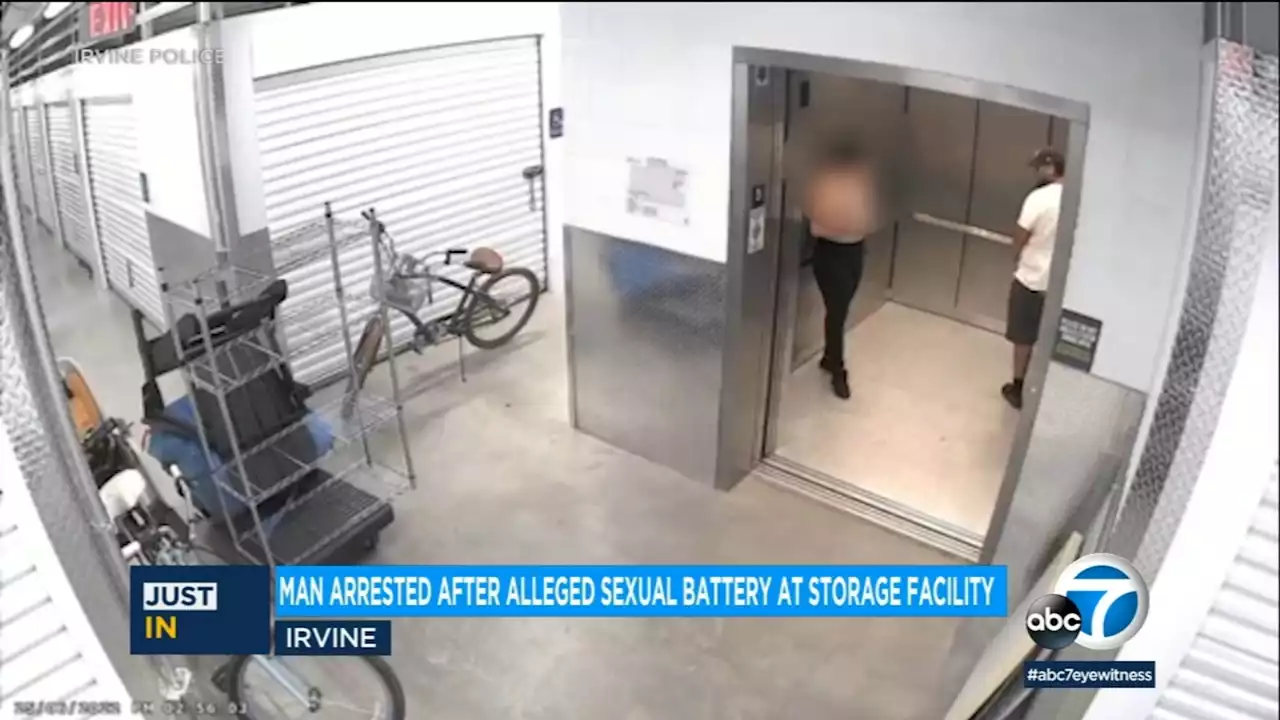 Video shows moments before sexual battery on woman at Irvine storage facility; suspect arrested