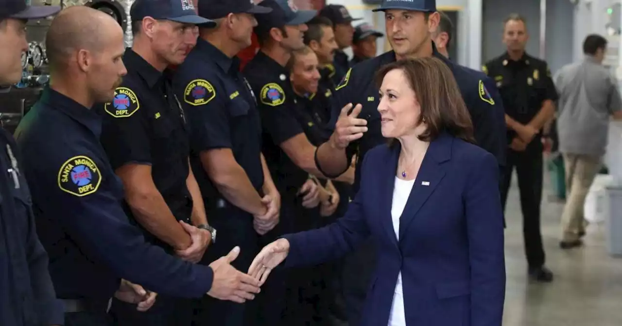 Vice President Kamala Harris, husband Doug Emhoff visit Santa Monica fire station