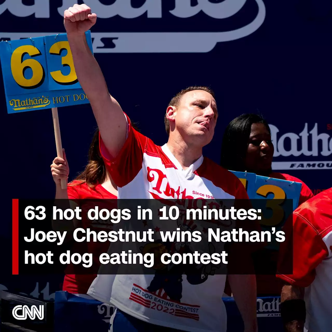 He ate how many? Hot dog champ does it again