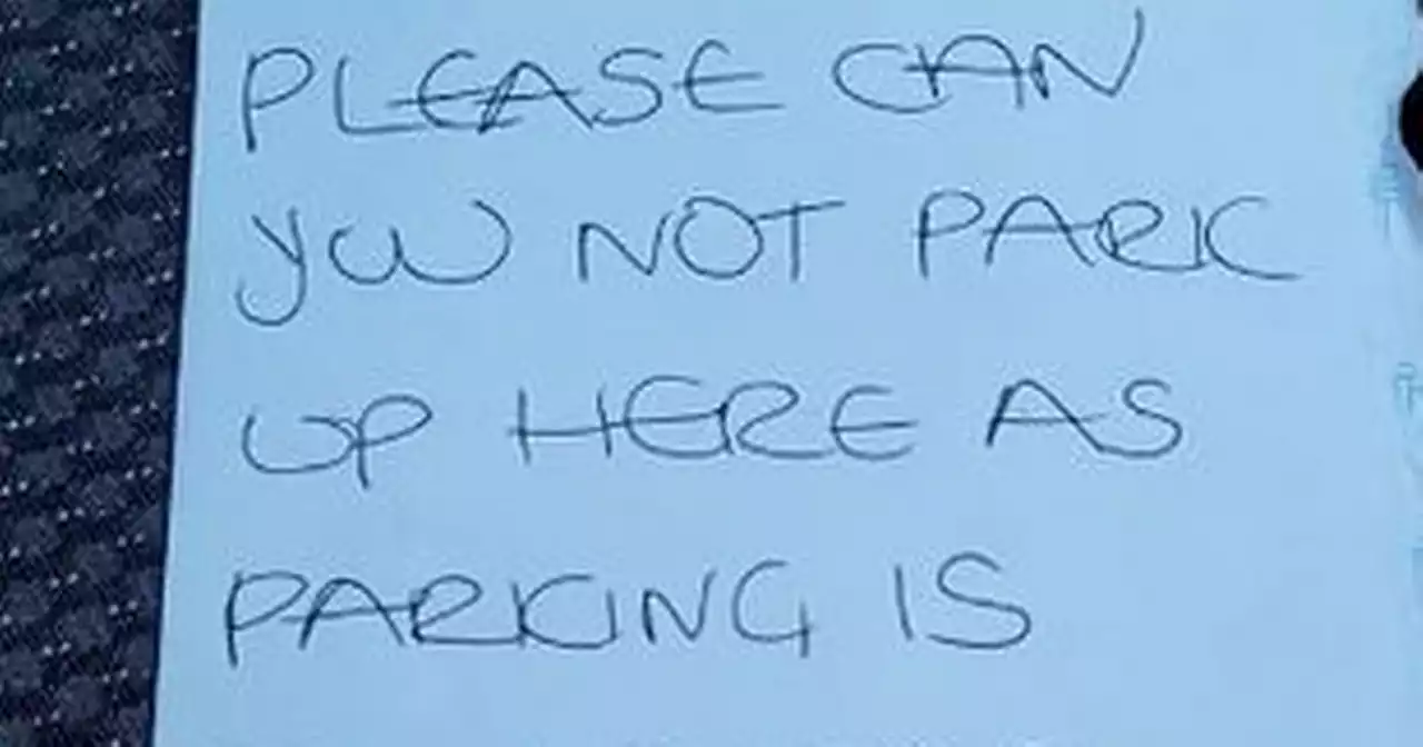 Mum raging as neighbours leave ‘rude’ note on her car over parking dispute