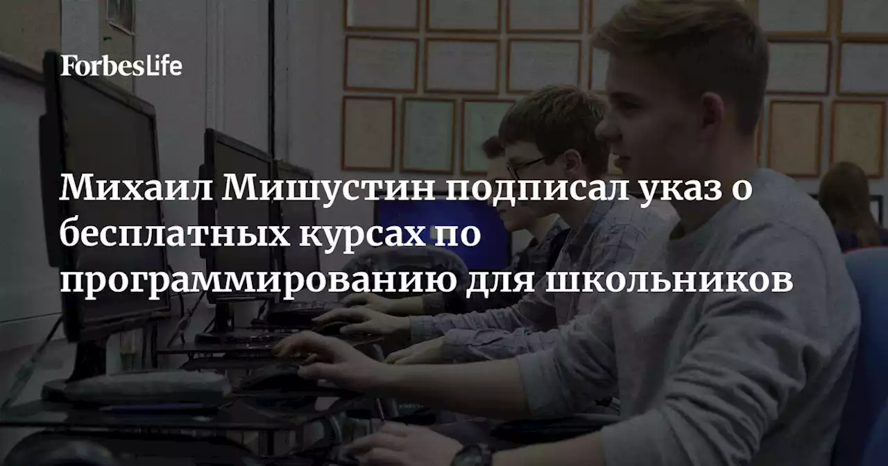 Михаил Мишустин подписал указ о бесплатных курсах по программированию для школьников