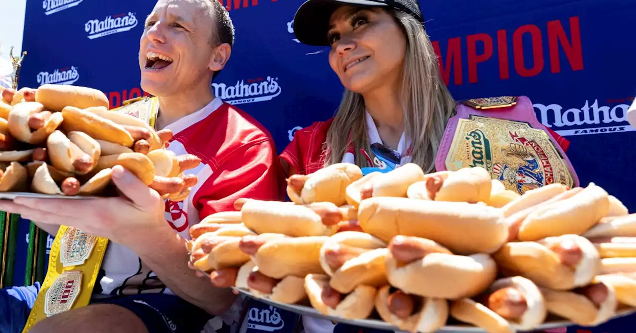 Joey Chestnut, Miki Sudo chow their way to victory in Nathan's hot dog eating contest