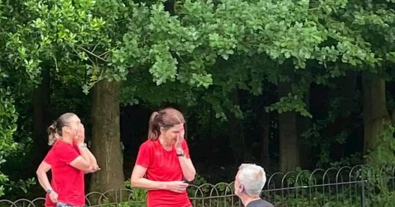 Heartwarming moment a man proposes to his partner during Parkrun